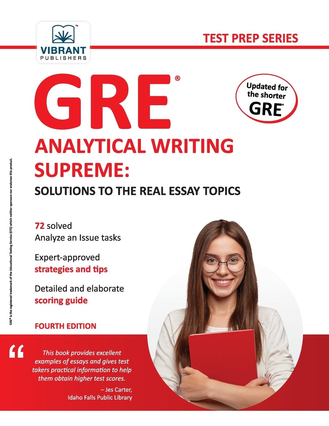 Cover: 9781636511900 | GRE Analytical Writing Supreme | Solutions to the Real Essay Topics