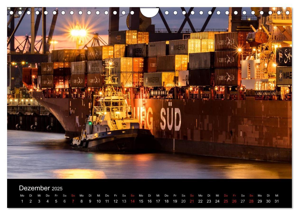 Bild: 9783435646708 | Der Hafen Hamburg bei Tag und Nacht (Wandkalender 2025 DIN A4...