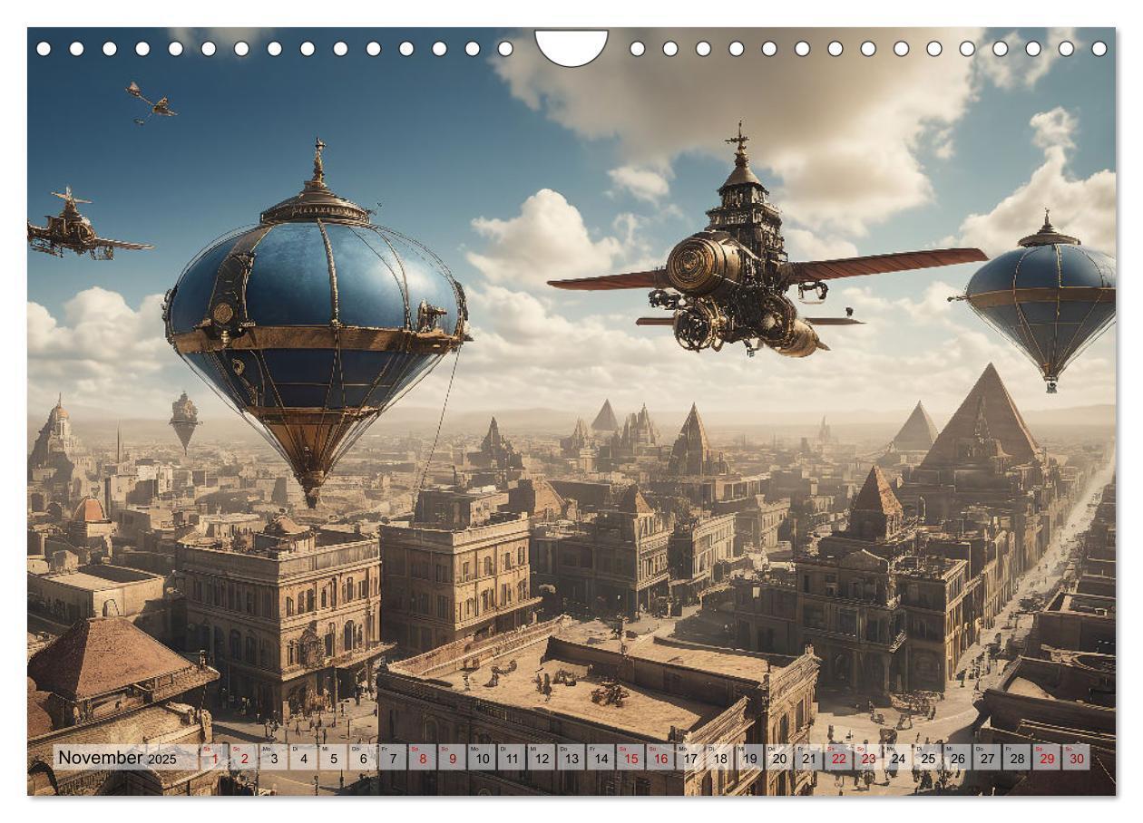 Bild: 9783383791222 | Steampunk - fantastische Fluggeräte (Wandkalender 2025 DIN A4...