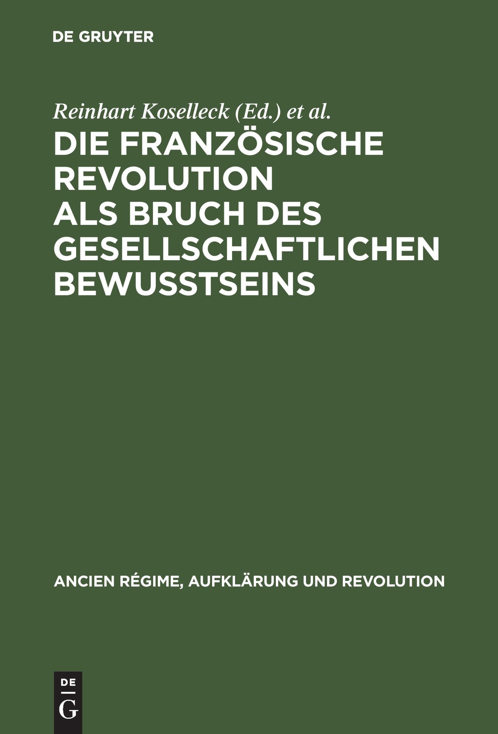 Cover: 9783486540314 | Die Französische Revolution als Bruch des gesellschaftlichen...