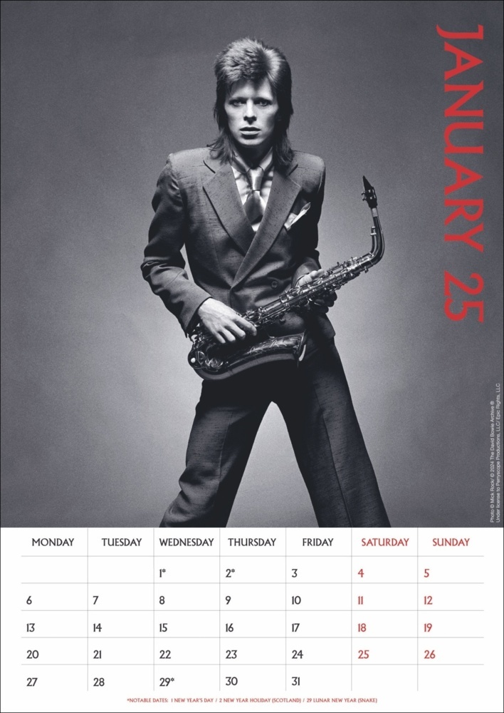 Bild: 9783840196713 | David Bowie Posterkalender 2025 | Kalender | Spiralbindung | 14 S.