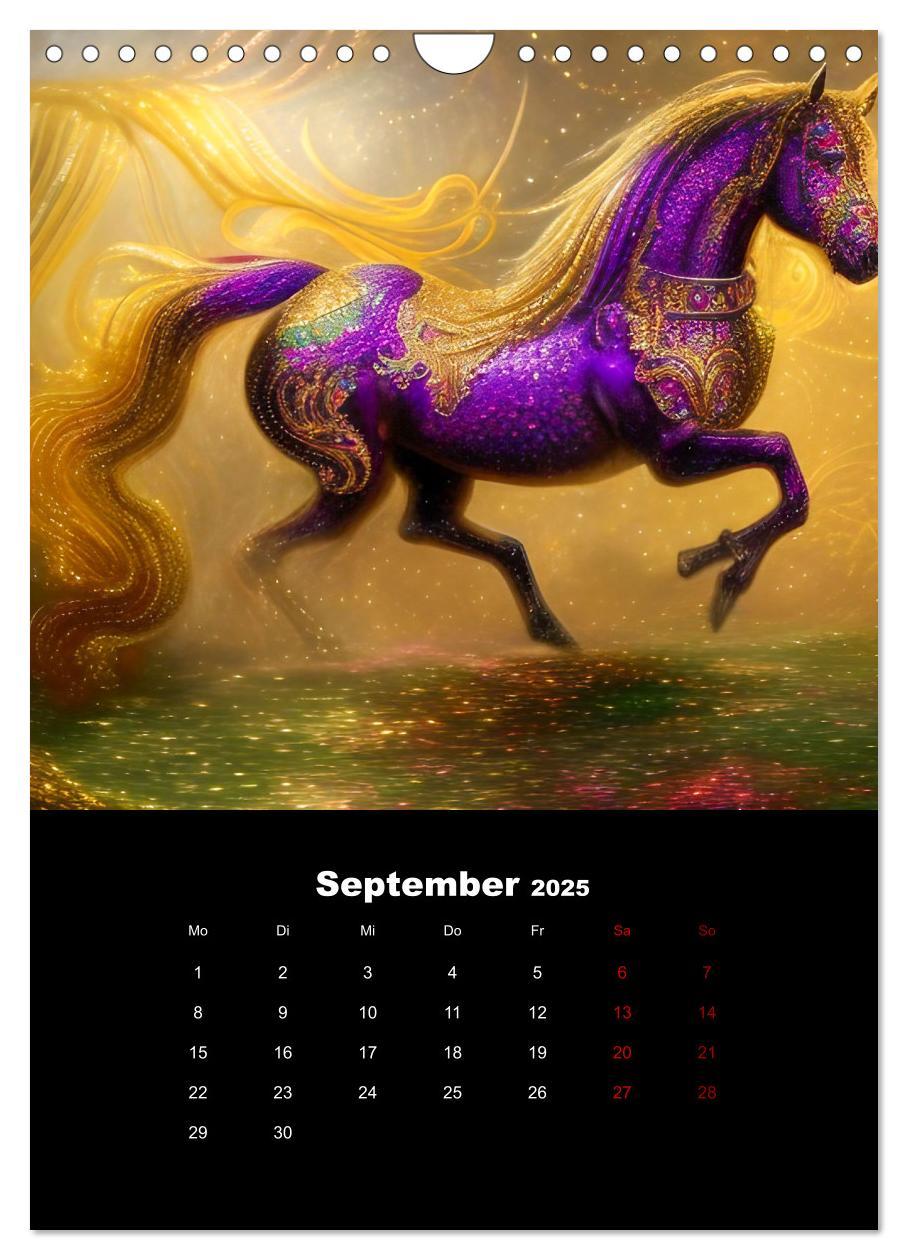 Bild: 9783435888658 | Pferde im goldenen Kleid (Wandkalender 2025 DIN A4 hoch), CALVENDO...