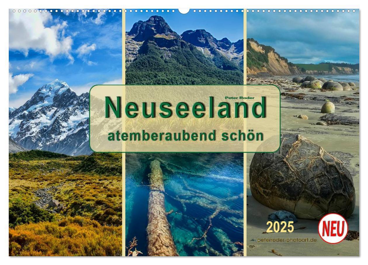 Cover: 9783435488896 | Neuseeland - atemberaubend schön (Wandkalender 2025 DIN A2 quer),...