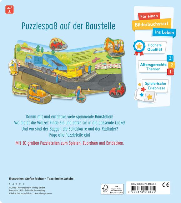 Bild: 9783473418602 | Mein großes Puzzle-Spielbuch - Baustelle | Emilie Jakobs | Buch | 2023