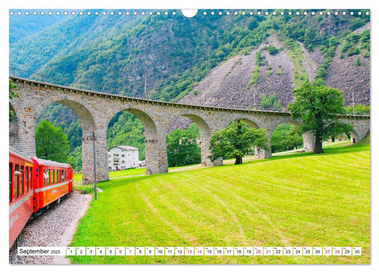 Bild: 9783435199600 | Rhätische Bahn - Fahrt durch die Bündner Alpen (Wandkalender 2025...