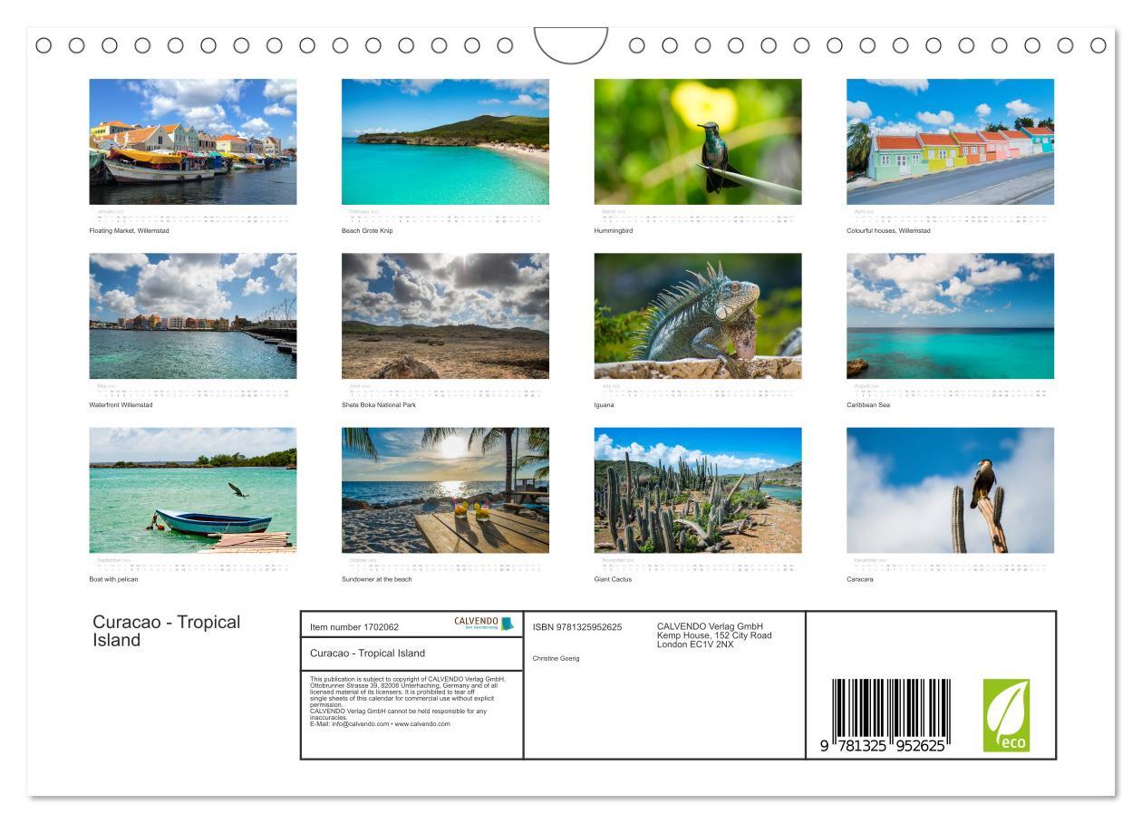 Bild: 9781325952625 | Curacao - Tropical Island (Wall Calendar 2025 DIN A4 landscape),...