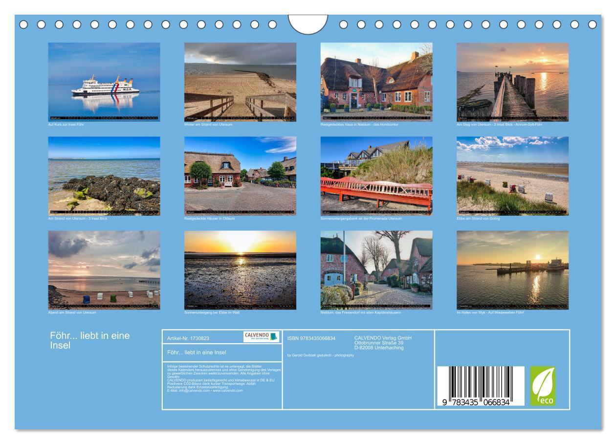 Bild: 9783435066834 | Föhr... liebt in eine Insel (Wandkalender 2025 DIN A4 quer),...