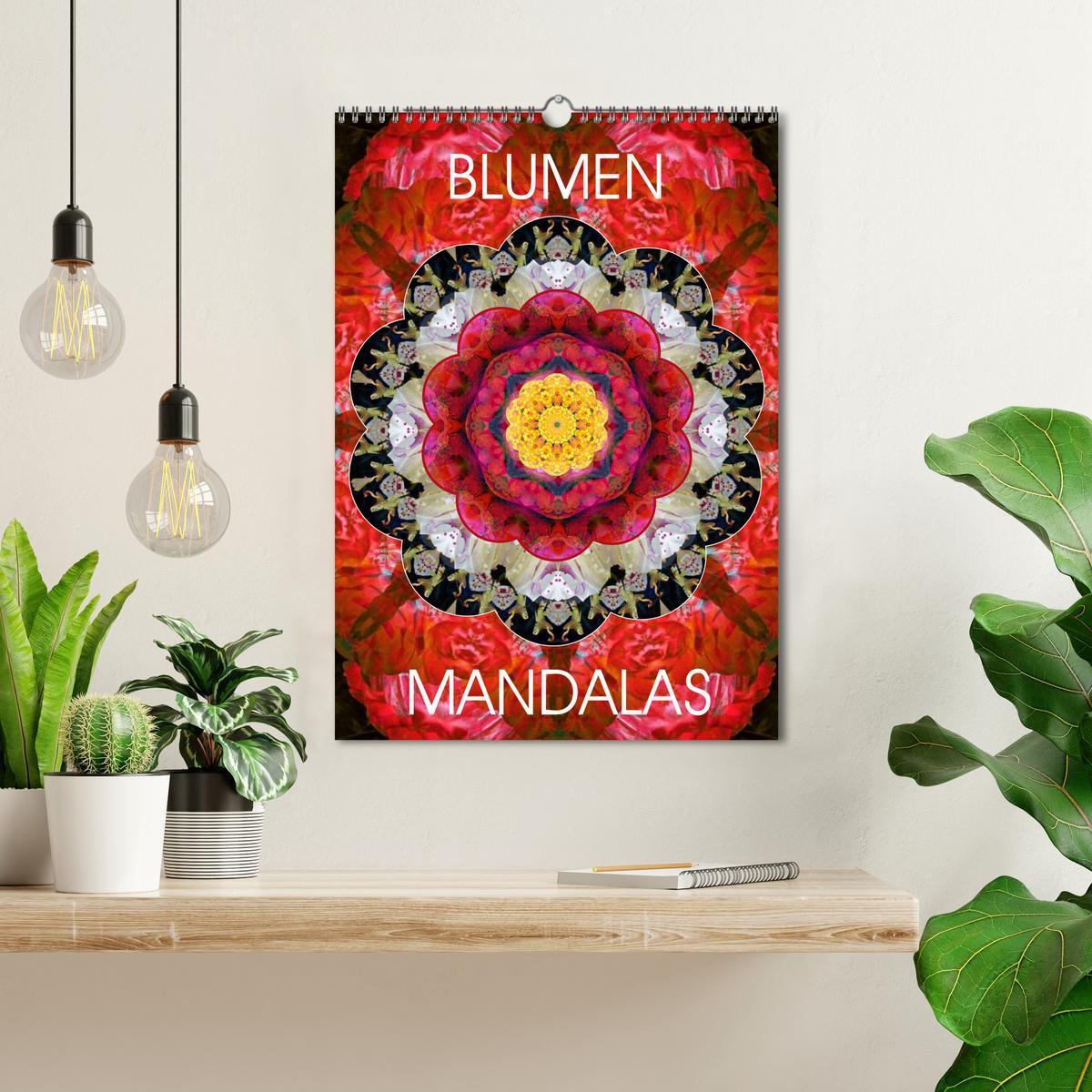 Bild: 9783457043530 | BLUMEN MANDALAS (Wandkalender 2025 DIN A3 hoch), CALVENDO...