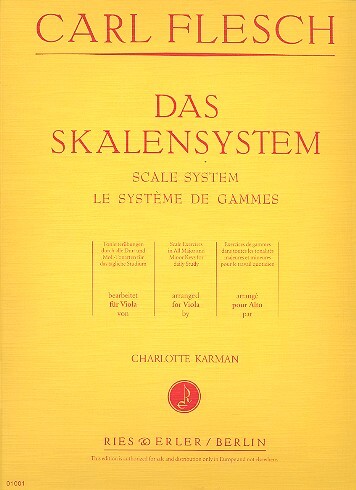 Cover: 9790013010011 | Das Skalensystem | Flesch | Buch | Ries und Erler Musik Verlag