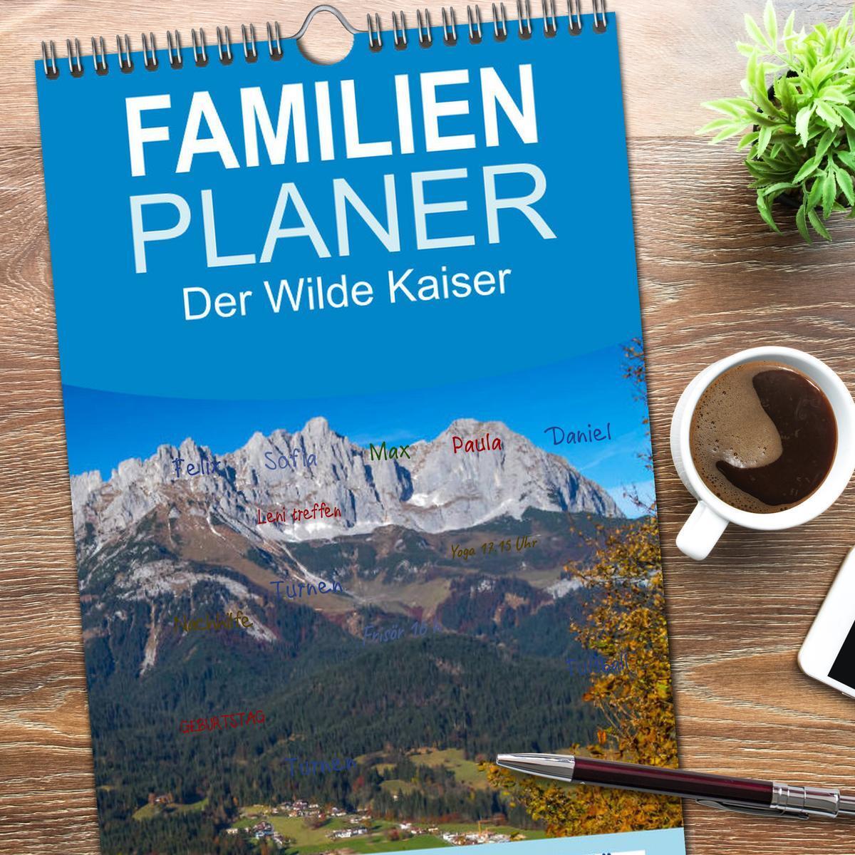 Bild: 9783457124239 | Familienplaner 2025 - Der Wilde Kaiser, das Kletterparadies bei...