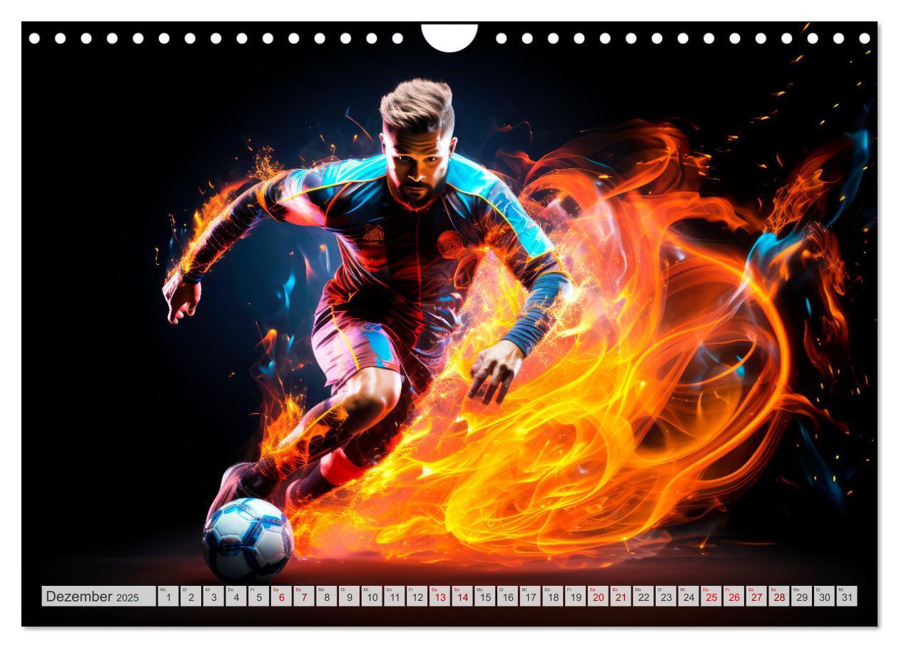 Bild: 9783383841644 | FUßBALLFIEBER Dynamische Szenen (Wandkalender 2025 DIN A4 quer),...