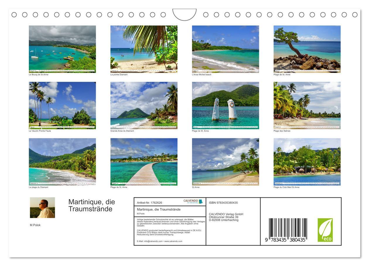 Bild: 9783435380435 | Martinique, die Traumstrände (Wandkalender 2025 DIN A4 quer),...