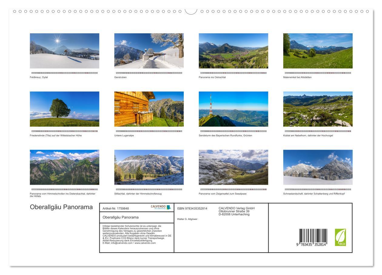 Bild: 9783435352814 | Oberallgäu Panorama (hochwertiger Premium Wandkalender 2025 DIN A2...