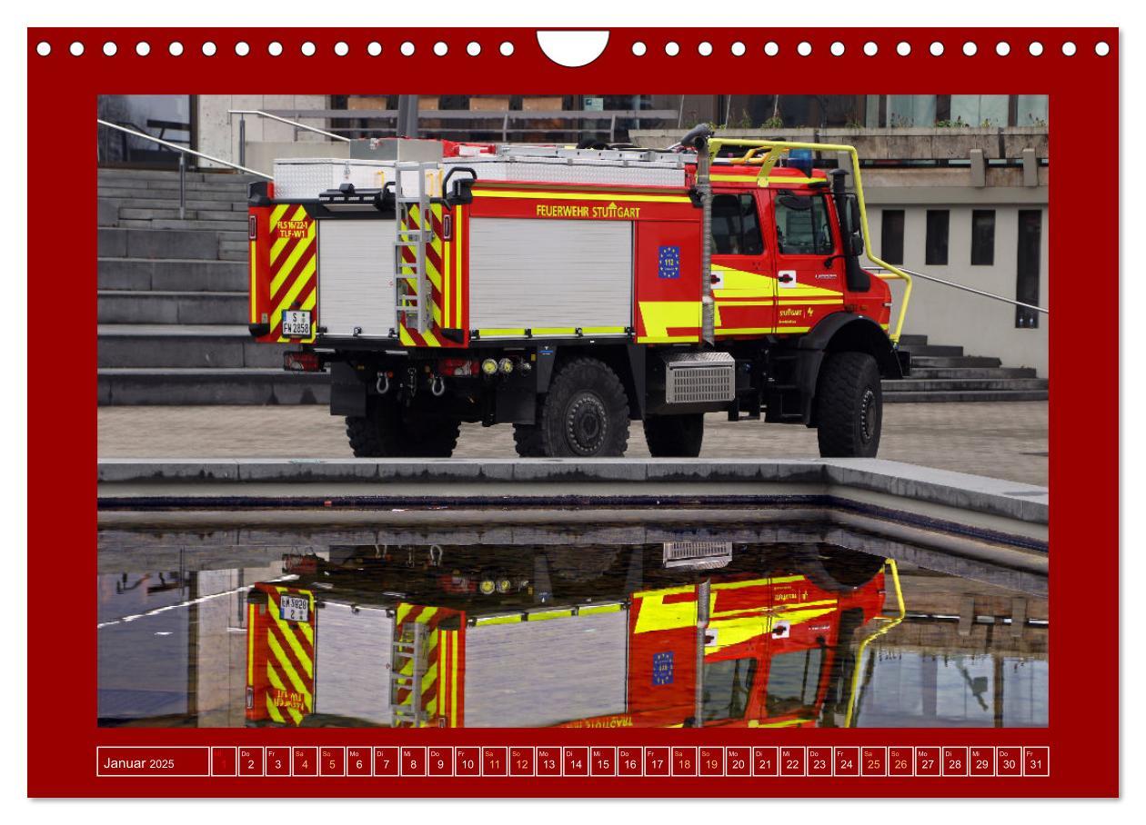 Bild: 9783457225387 | Unimog bei der Feuerwehr (Wandkalender 2025 DIN A4 quer), CALVENDO...