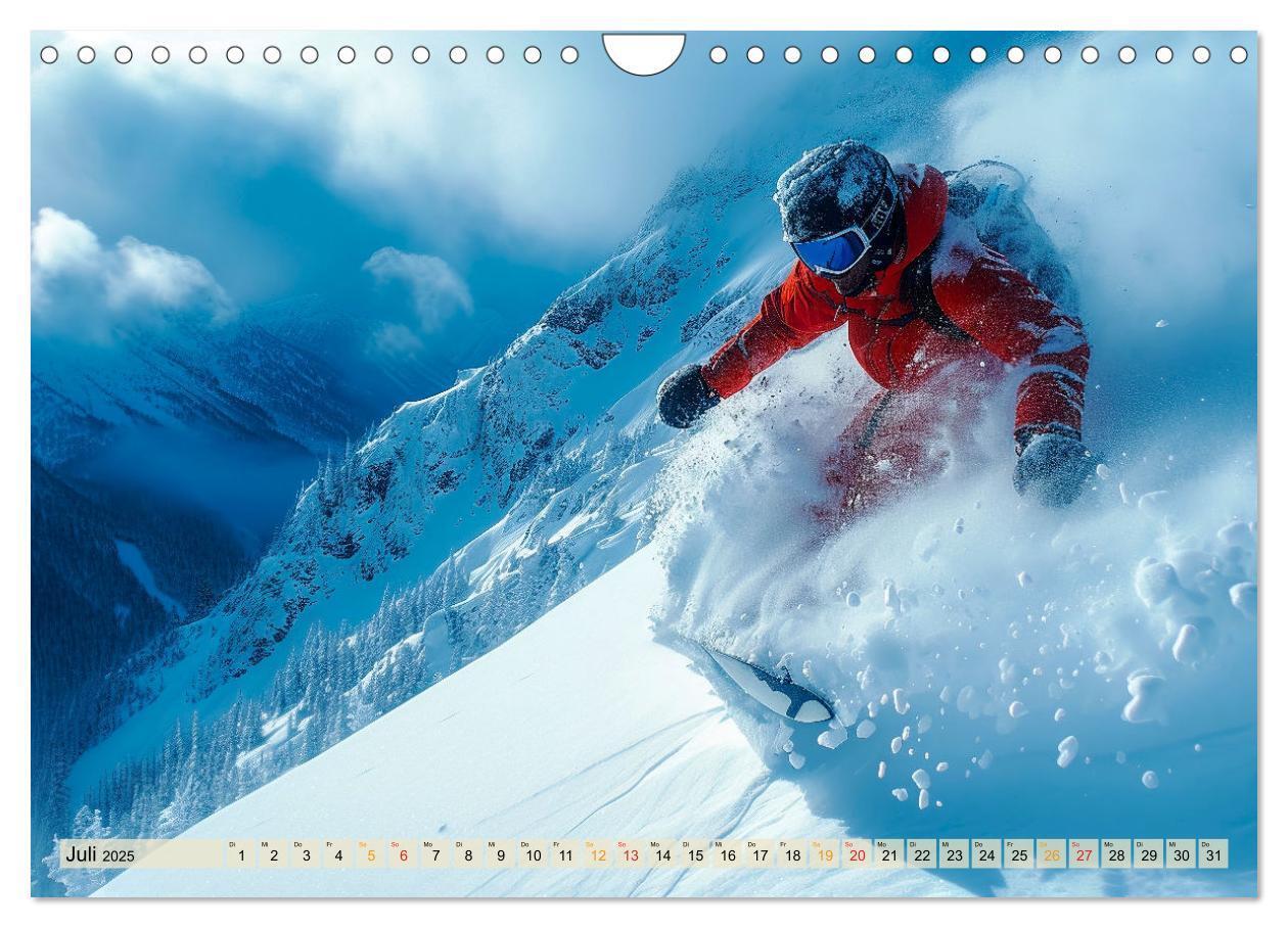 Bild: 9783383776960 | Snowboarden - tolle Momente (Wandkalender 2025 DIN A4 quer),...