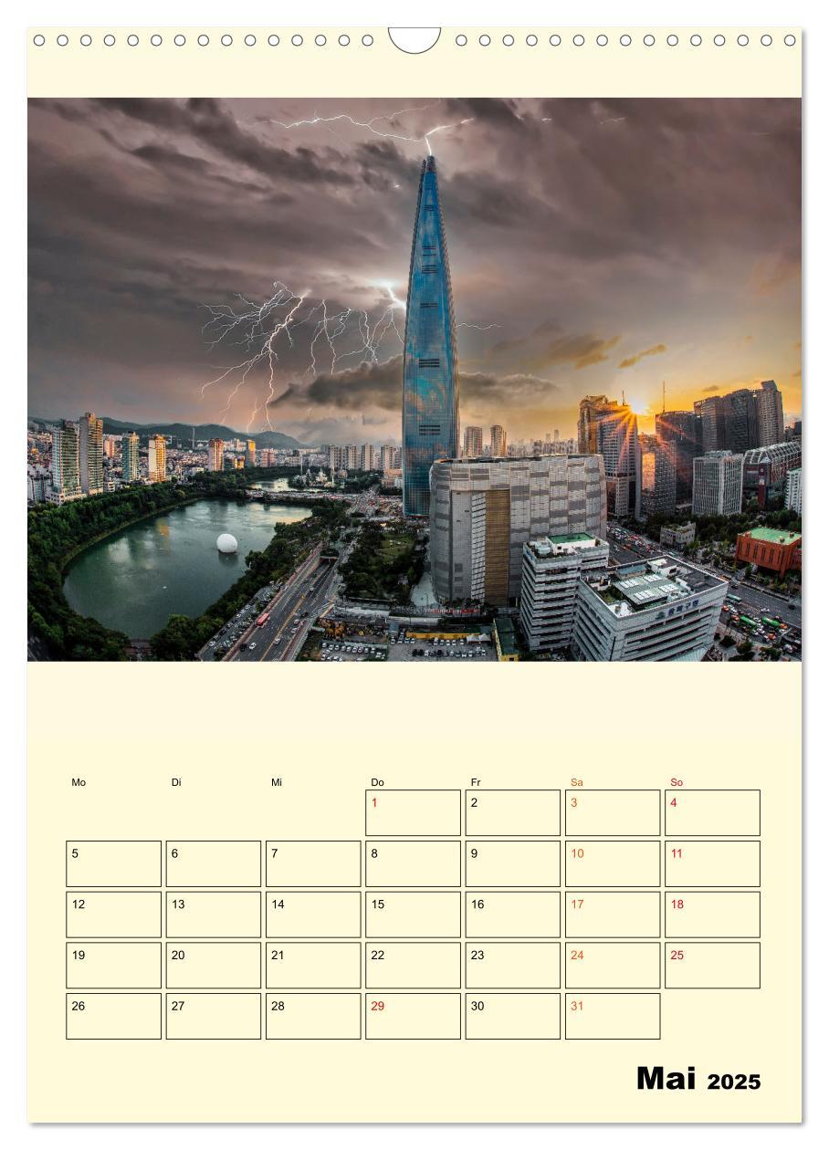 Bild: 9783435890637 | Metropolen im Gewitter (Wandkalender 2025 DIN A3 hoch), CALVENDO...