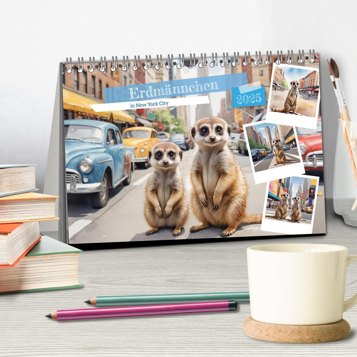 Bild: 9783383797972 | Erdmännchen in New York City (Tischkalender 2025 DIN A5 quer),...