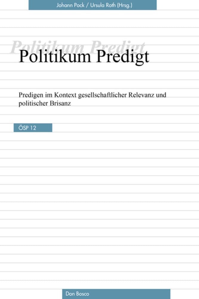 Cover: 9783769824759 | Politikum Predigt | Johann Pock (u. a.) | Taschenbuch | 360 S. | 2021