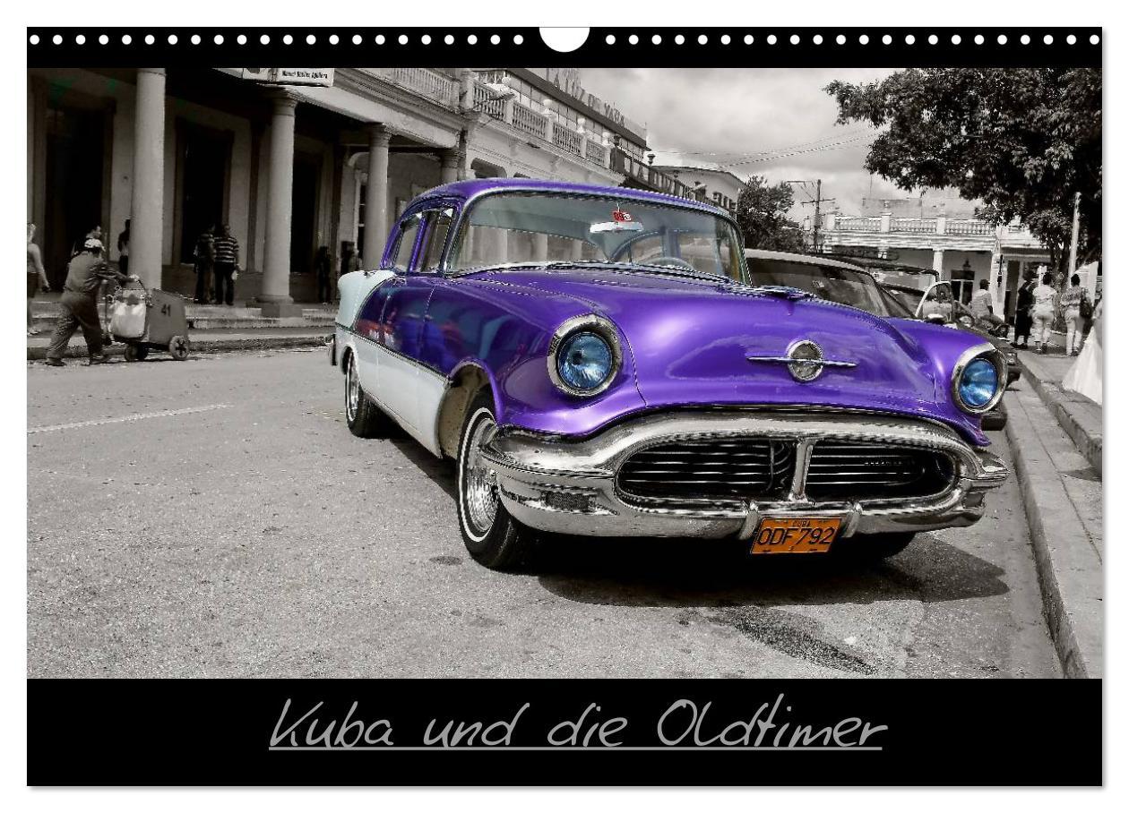 Cover: 9783435828630 | Kuba und die Oldtimer (Wandkalender 2025 DIN A3 quer), CALVENDO...