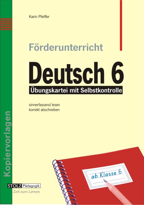 Cover: 9783897784567 | Förderunterricht Deutsch 6 | Karin Pfeiffer | Broschüre | 24 S. | 2012