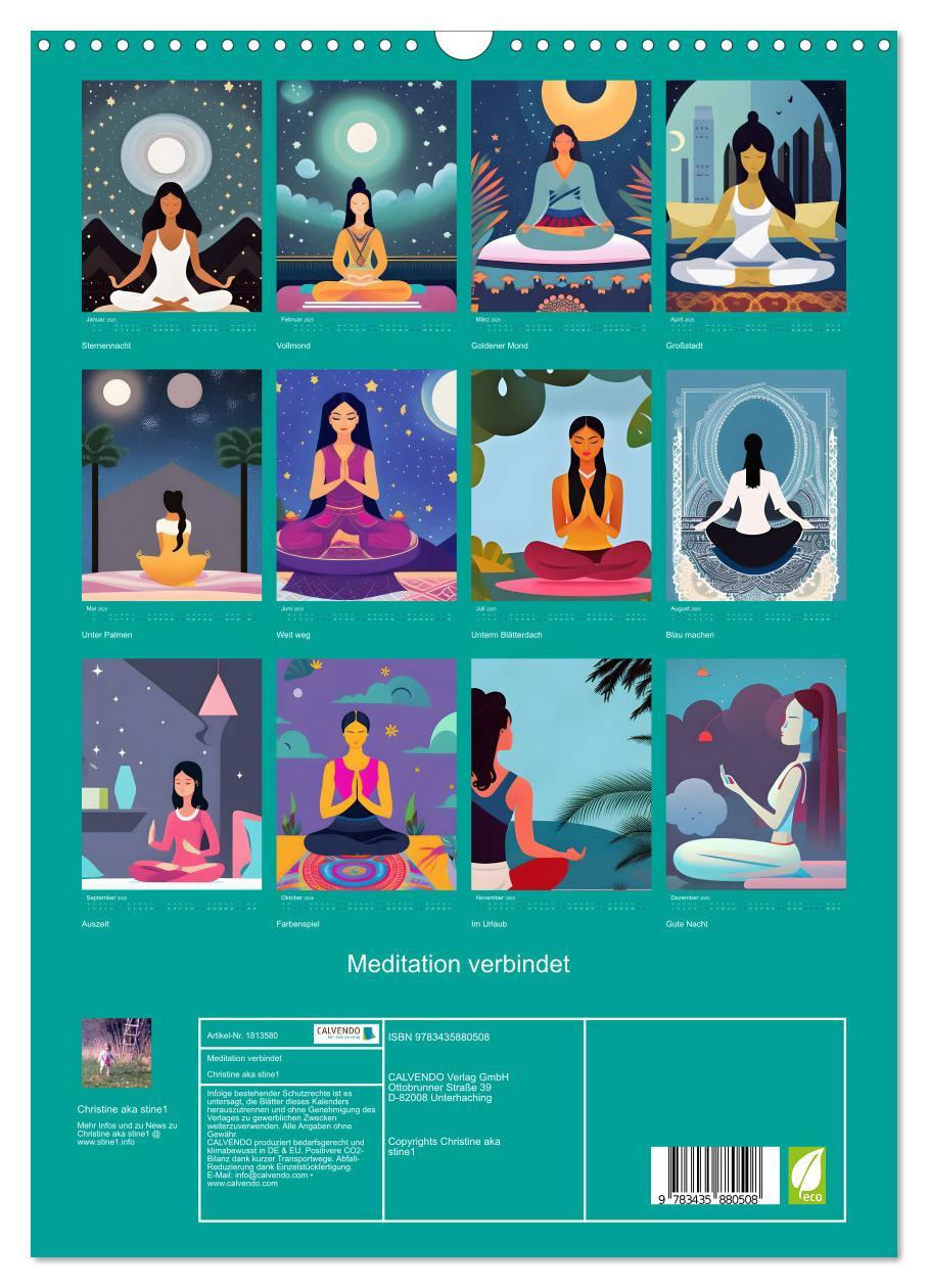 Bild: 9783435880508 | Meditation verbindet (Wandkalender 2025 DIN A3 hoch), CALVENDO...