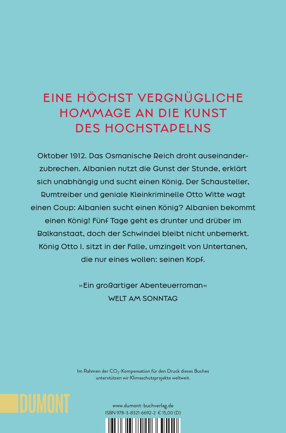 Rückseite: 9783832166922 | König von Albanien | Roman | Andreas Izquierdo | Taschenbuch | 512 S.