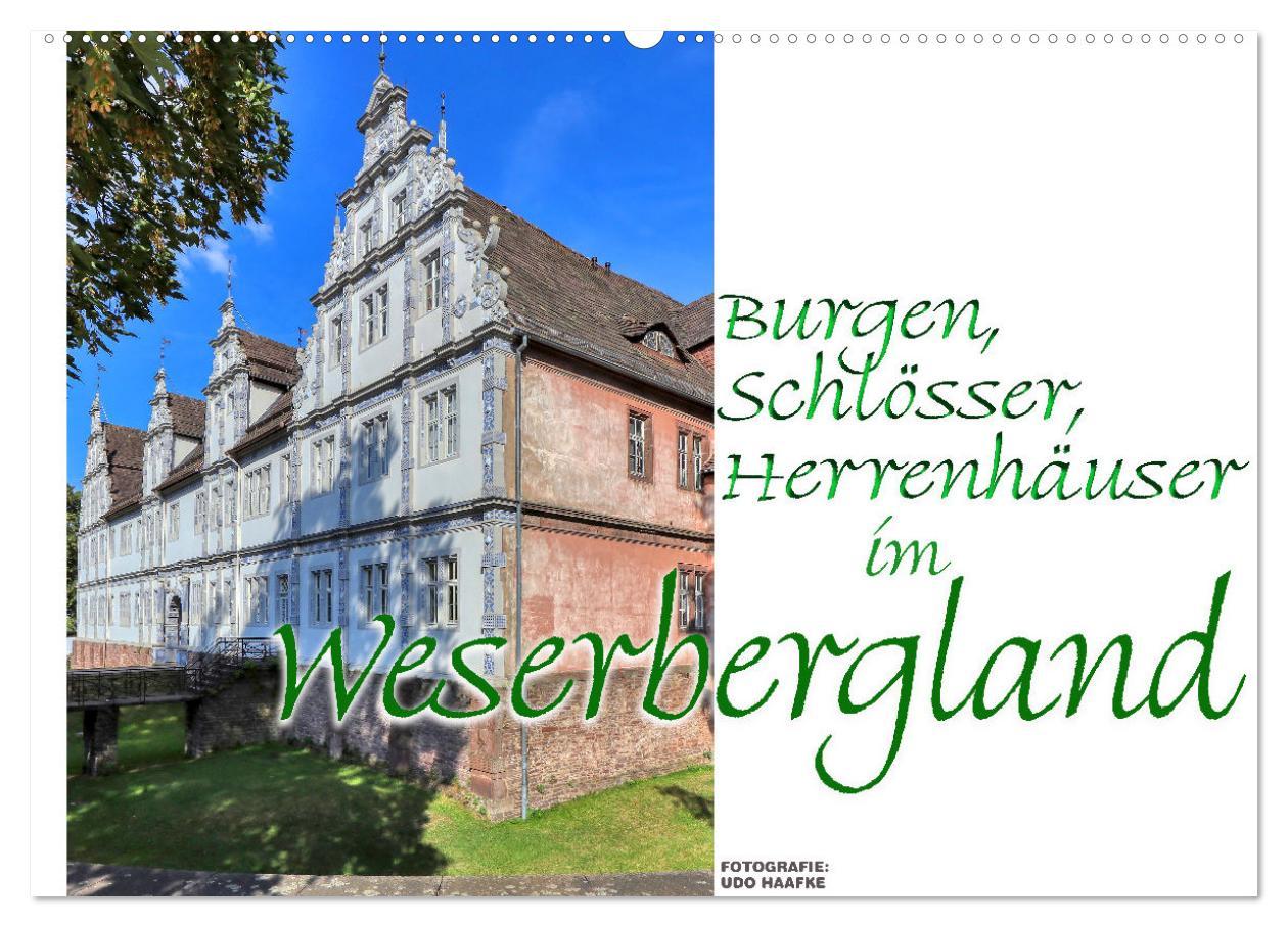 Cover: 9783383907036 | Burgen, Schlösser, Herrenhäuser im Weserbergland (Wandkalender 2025...