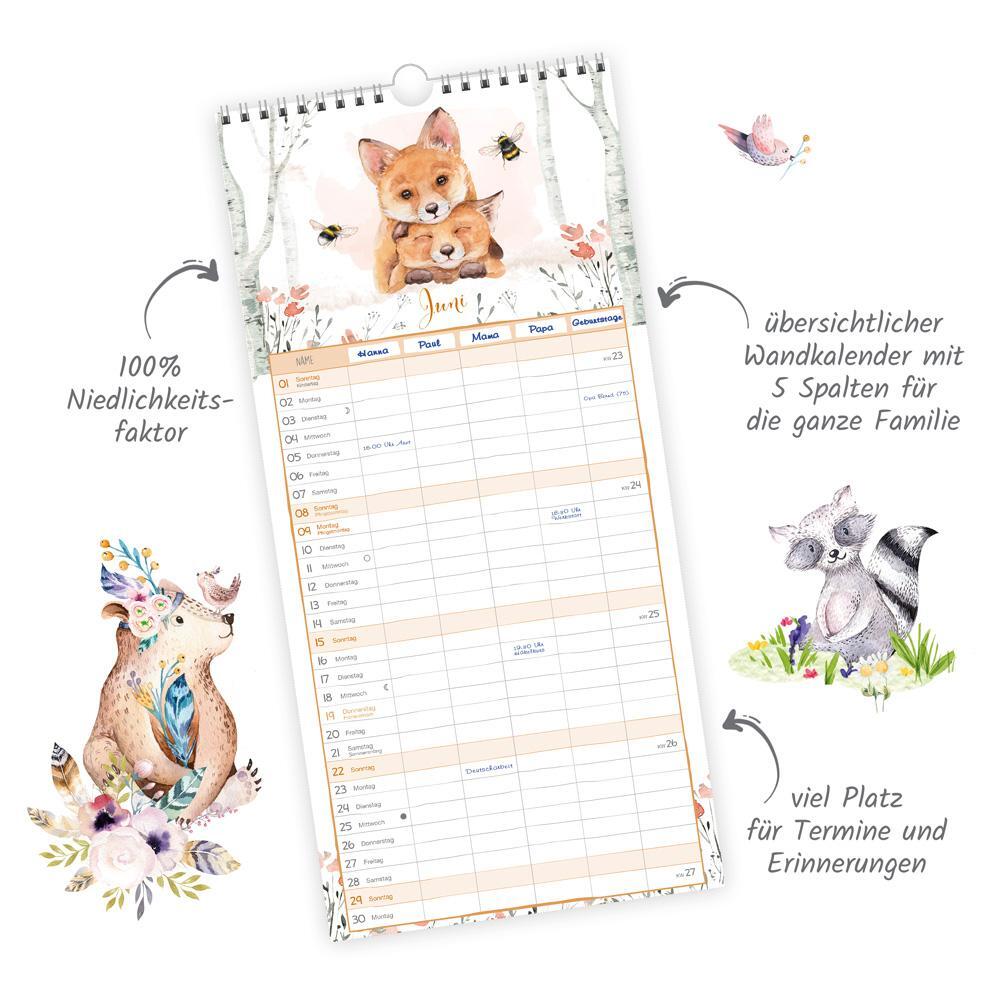 Bild: 9783988022196 | Trötsch Familienkalender Waldfreunde 2025 | Wandkalender | KG | 24 S.