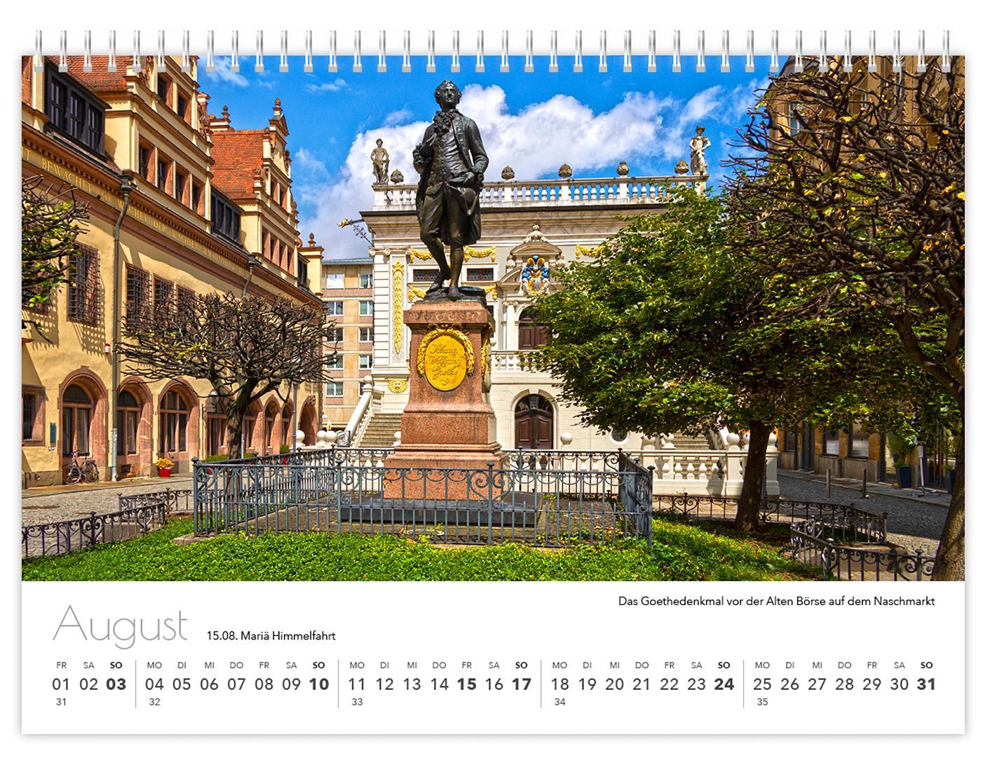 Bild: 9783910680814 | Kalender Leipzig kompakt 2025 | 21 x 15 cm weißes Kalendarium | 2025