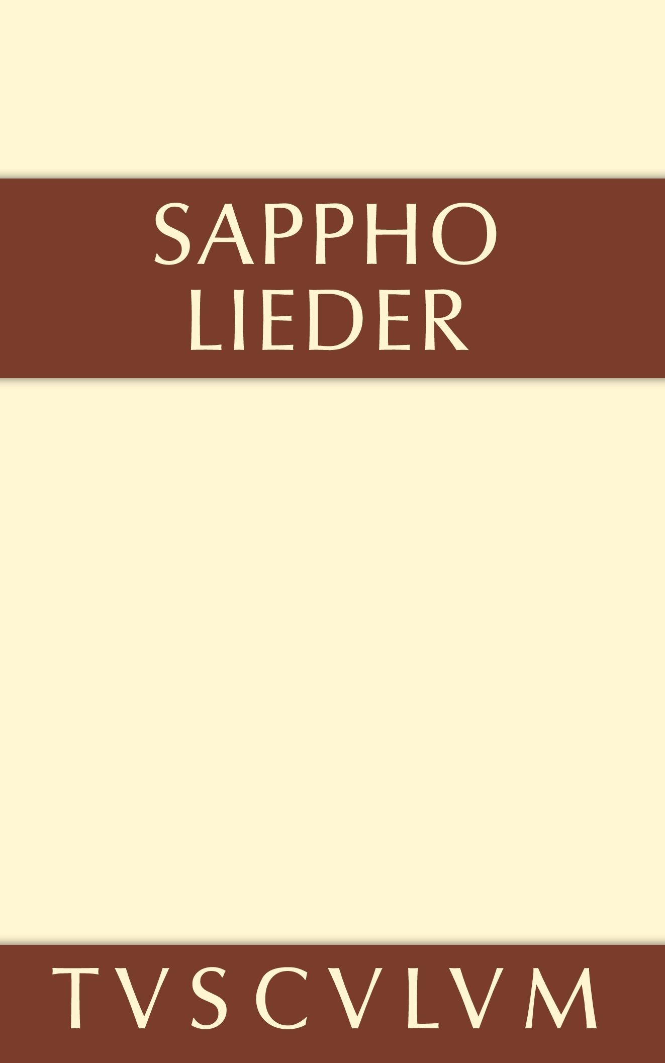 Cover: 9783110356922 | Lieder | Griechisch und deutsch | Sappho | Buch | 263 S. | Deutsch