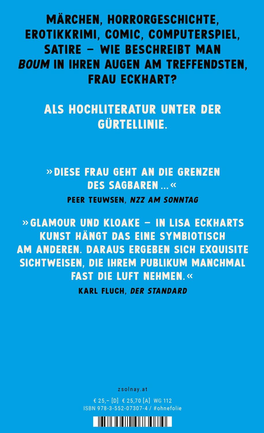 Bild: 9783552073074 | Boum | Roman | Lisa Eckhart | Buch | 368 S. | Deutsch | 2022