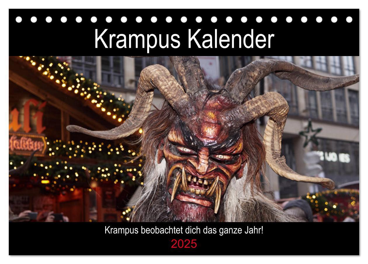 Cover: 9783435174089 | Krampus Kalender 2025 (Tischkalender 2025 DIN A5 quer), CALVENDO...