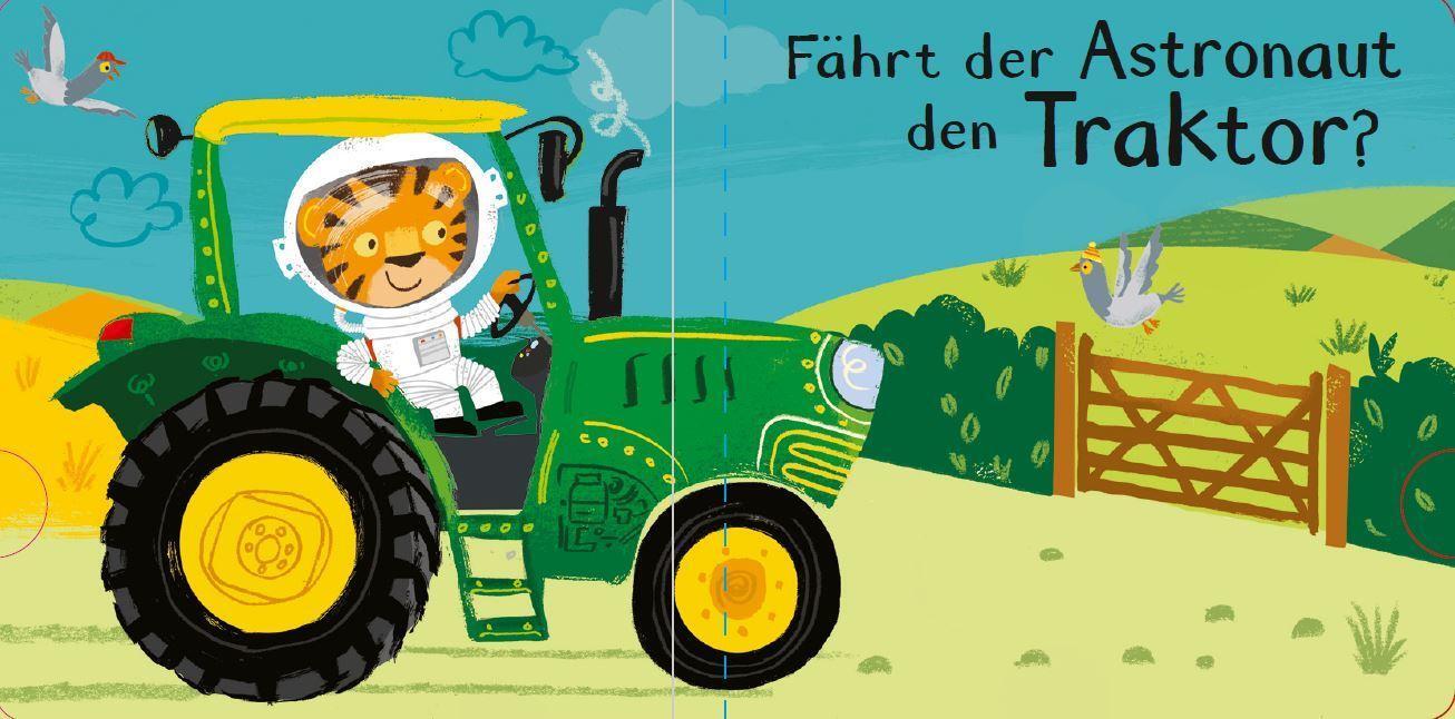 Bild: 9783328301141 | Mein Fahrzeuge- und Berufe-Ratebuch - Weißt du, wer den Traktor fährt?