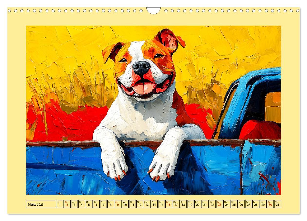 Bild: 9783457202593 | Pit Bulls und Familie. Bunte Bull Breed Schönheiten (Wandkalender...