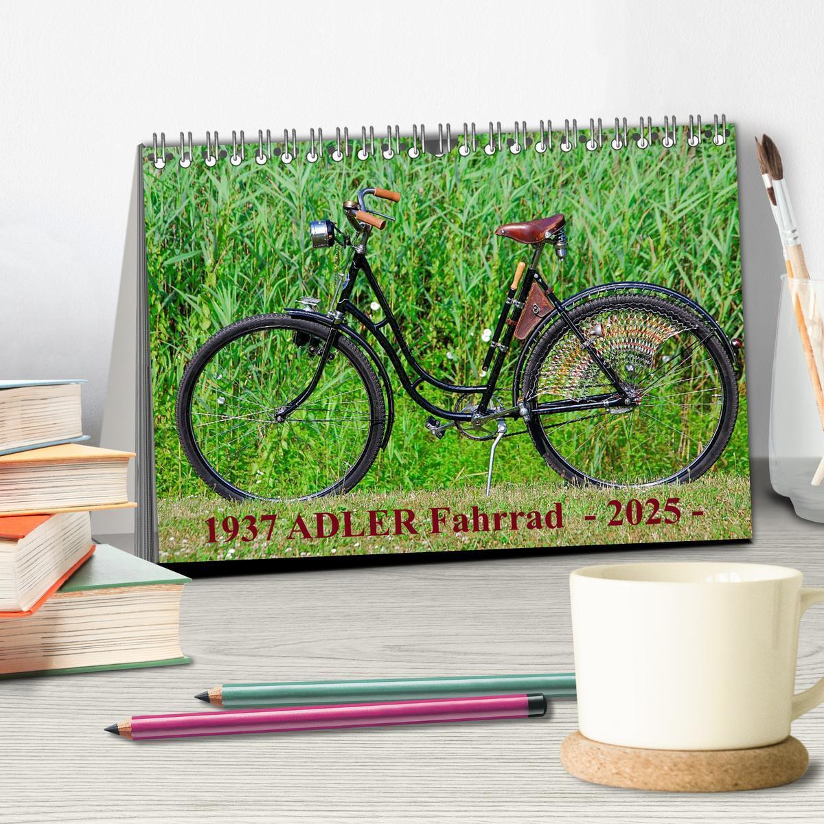 Bild: 9783435629367 | 1937 ADLER Fahrrad (Tischkalender 2025 DIN A5 quer), CALVENDO...