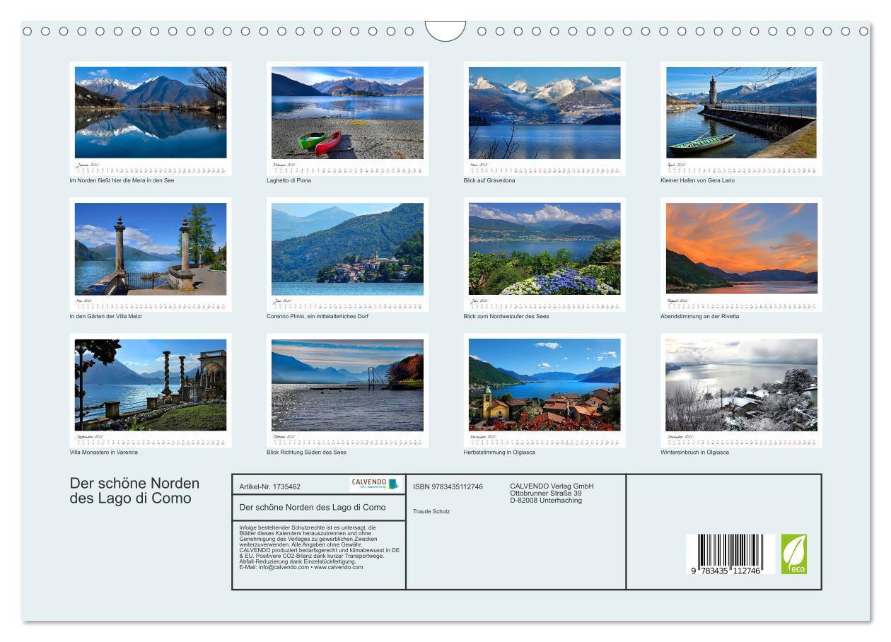 Bild: 9783435112746 | Der schöne Norden des Lago di Como (Wandkalender 2025 DIN A3 quer),...