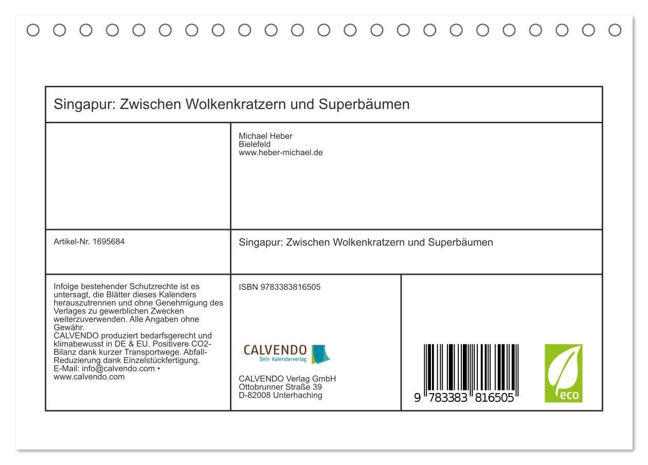 Bild: 9783383816505 | Singapur: Zwischen Wolkenkratzern und Superbäumen (Tischkalender...