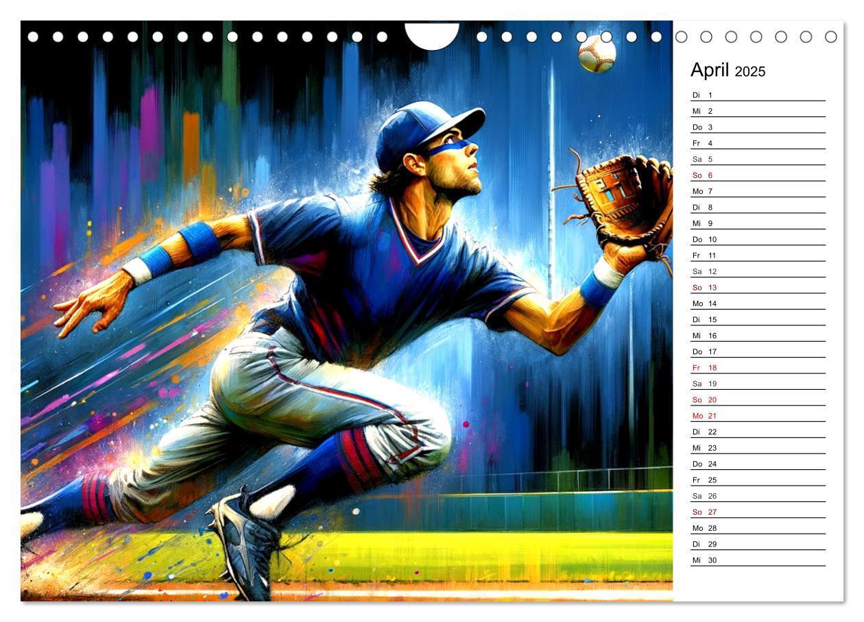 Bild: 9783383776366 | Baseball Acryl - Zwischen Realität und KI Visionen (Wandkalender...