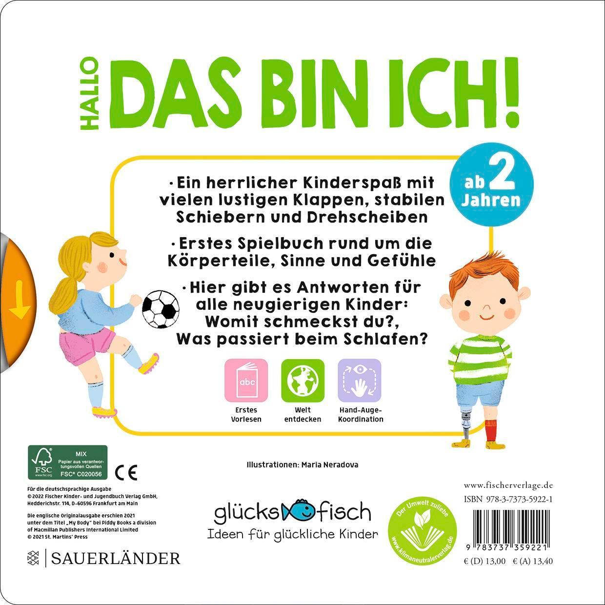 Rückseite: 9783737359221 | Glücksfisch: Hallo, das bin ich! | Mein allererstes Körperbuch | Buch