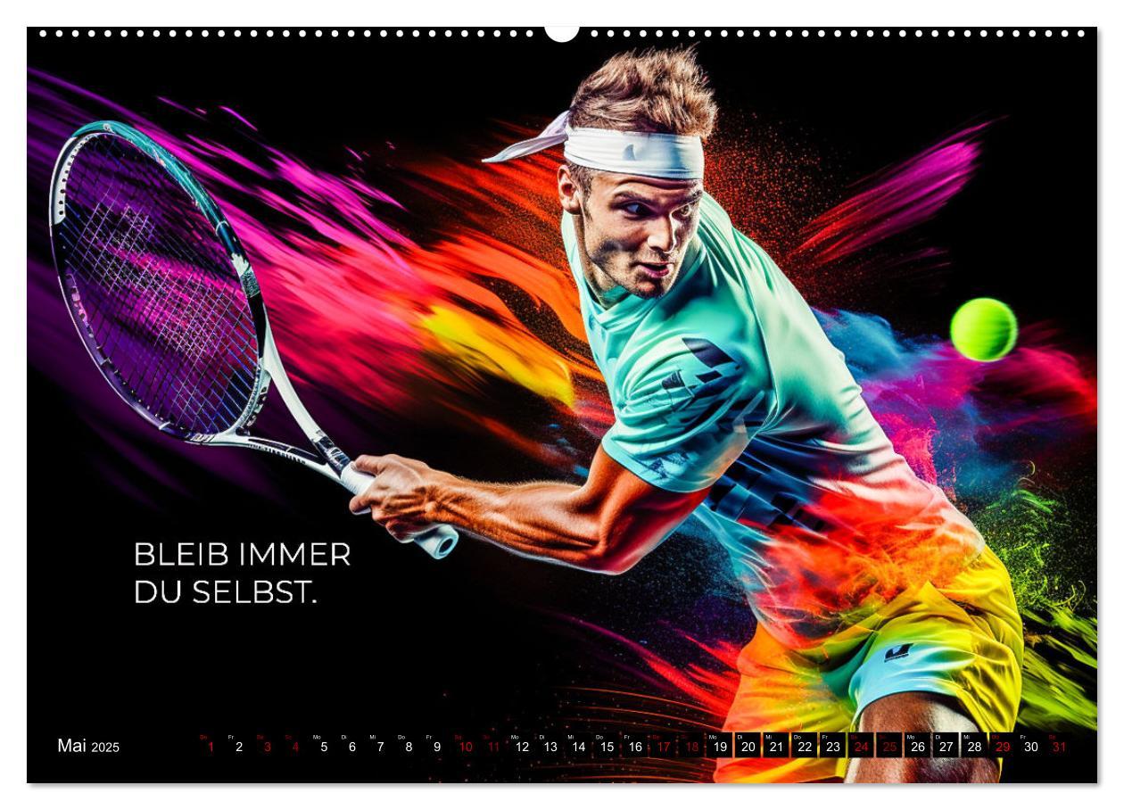 Bild: 9783383873850 | Tennis und Motivation (Wandkalender 2025 DIN A2 quer), CALVENDO...