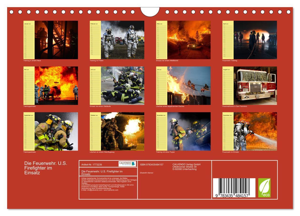 Bild: 9783435484157 | Die Feuerwehr. U.S. Firefighter im Einsatz (Wandkalender 2025 DIN...