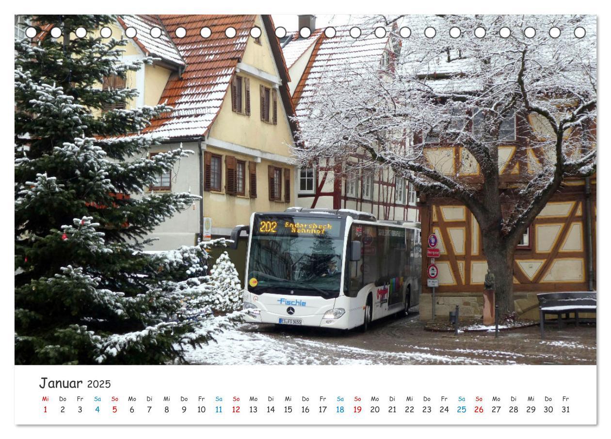 Bild: 9783435076420 | Omnibusse von heute und früher (Tischkalender 2025 DIN A5 quer),...