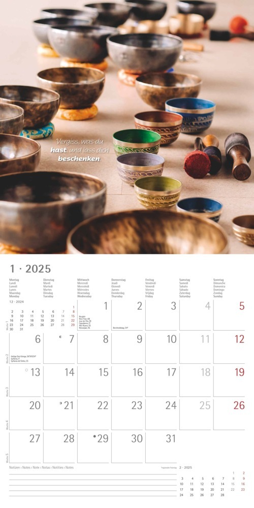 Bild: 4251732340858 | Alpha Edition - Zen 2025 Broschürenkalender, 30x30cm, Wandkalender...