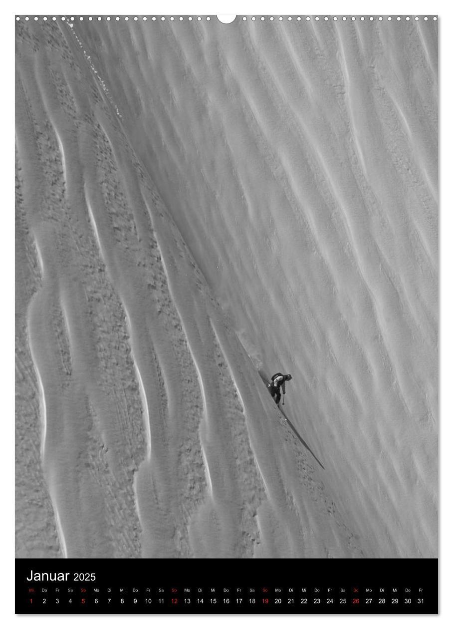 Bild: 9783457084014 | Monochrome Ski (Wandkalender 2025 DIN A2 hoch), CALVENDO...