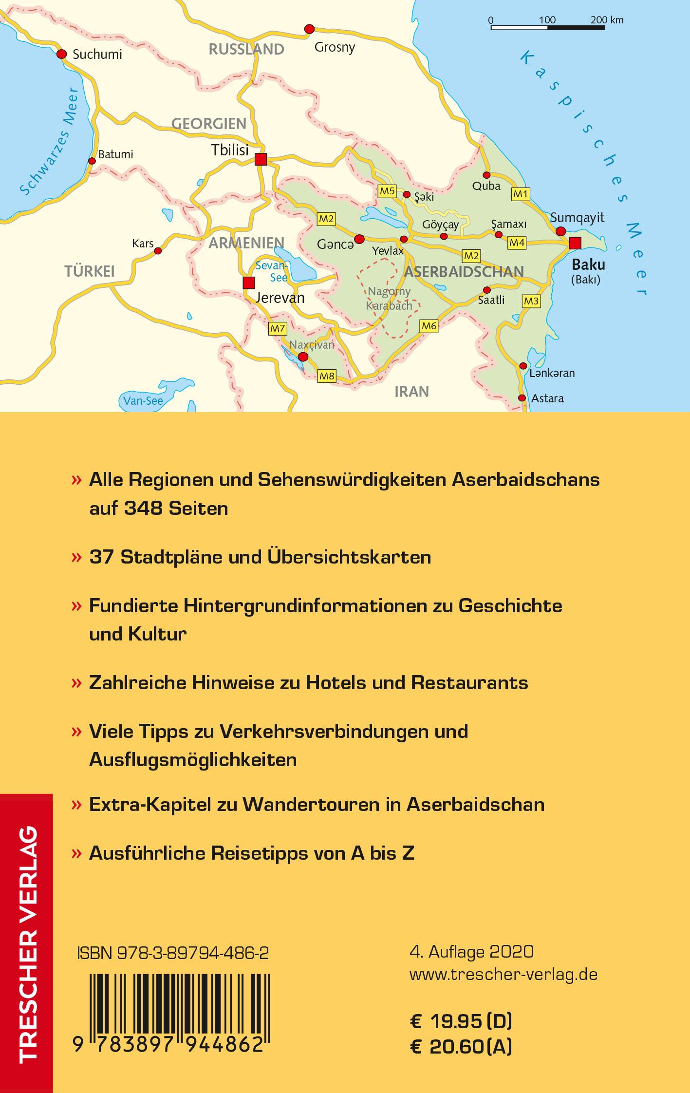 Rückseite: 9783897944862 | Reiseführer Aserbaidschan | Mit Baku, Kaukasus und Kaspischem Meer