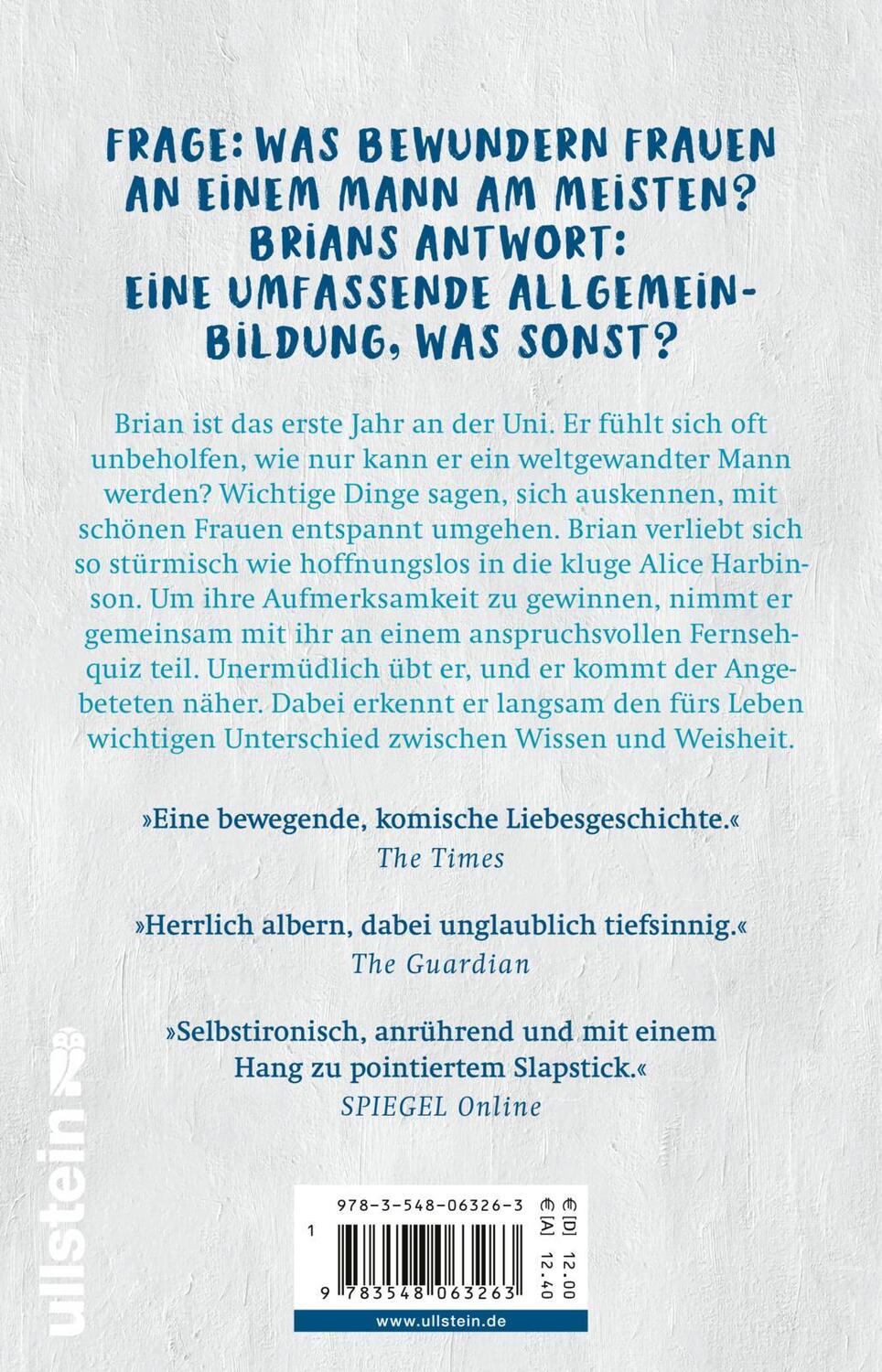 Rückseite: 9783548063263 | Keine weiteren Fragen | Roman | David Nicholls | Taschenbuch | 439 S.