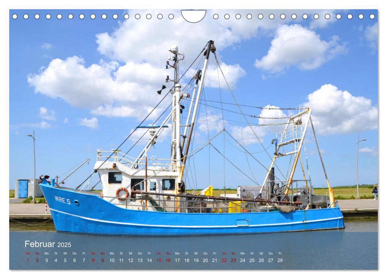 Bild: 9783435014514 | Nordsee-Krabbenkutter (Wandkalender 2025 DIN A4 quer), CALVENDO...