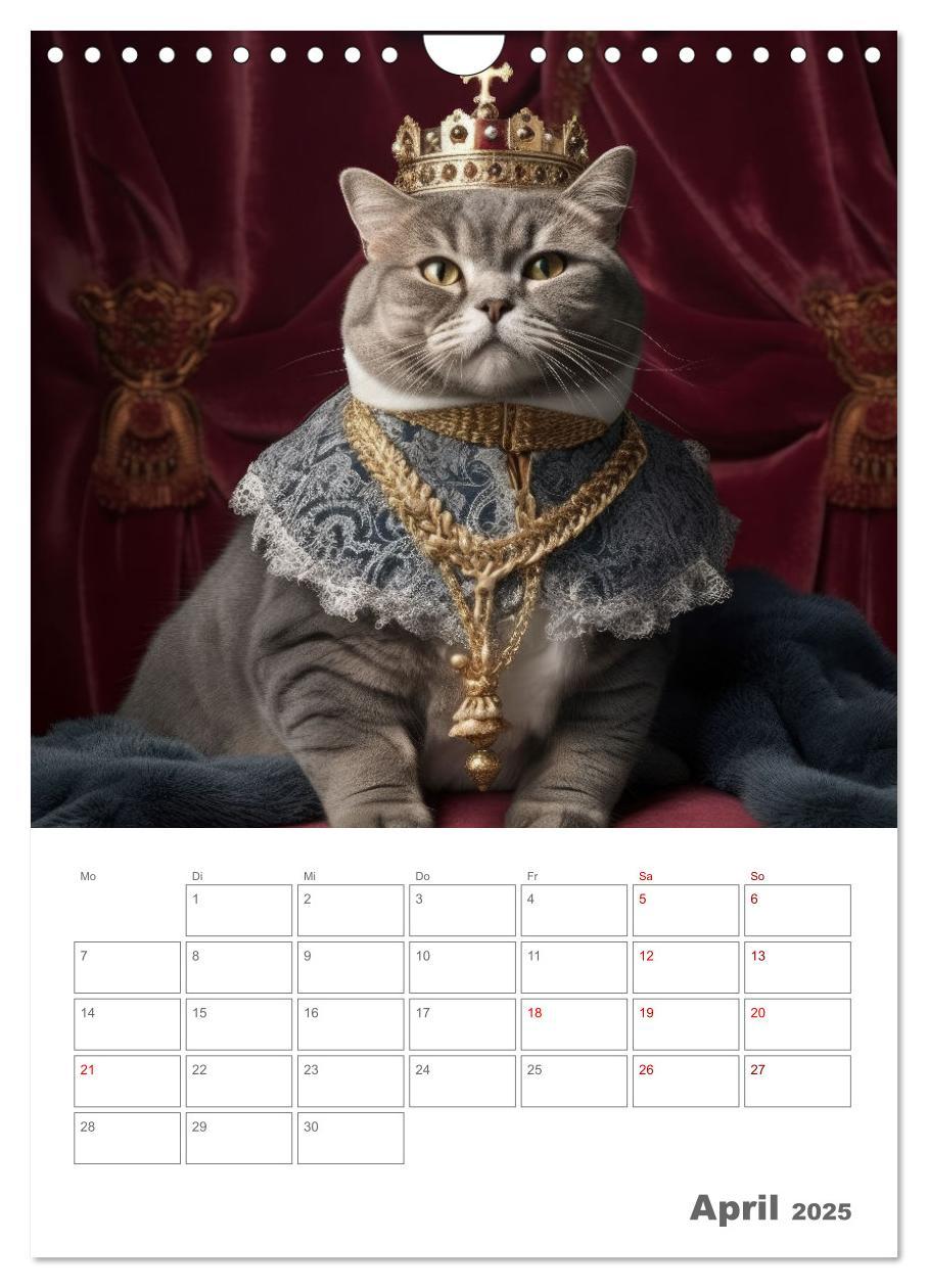 Bild: 9783435868148 | Royale Katzen Portraits (Wandkalender 2025 DIN A4 hoch), CALVENDO...