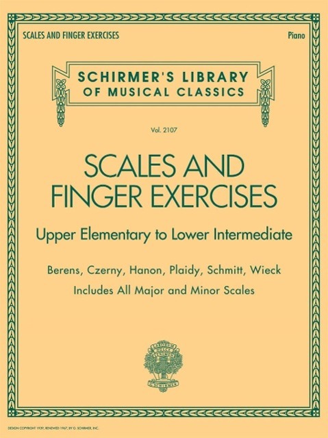 Cover: 9781495005473 | Scales and Finger Exercises | Schirmer Library of Classic Volume 2107