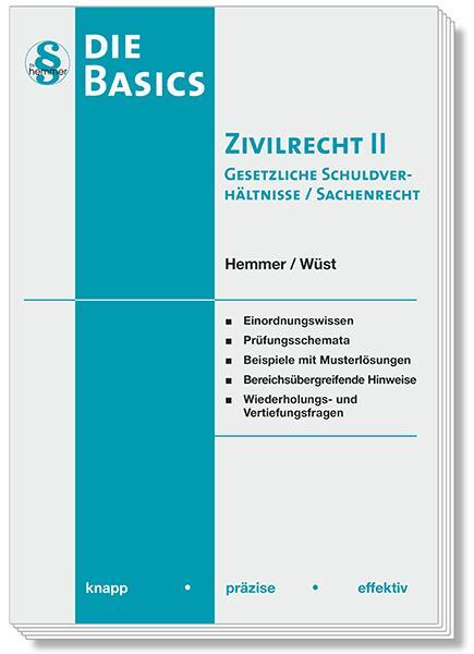 Cover: 9783968382845 | Basics Zivilrecht II Gesetzliche Schuldverhältnisse / Sachenrecht | X